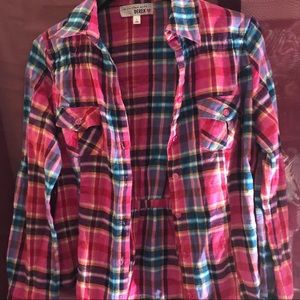 MultiColor Plaid Button Up